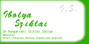 ibolya sziklai business card